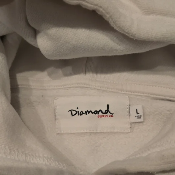 Diamond Supply Co. Off-White Hoodie with Blue Logo - Picture 3 of 3